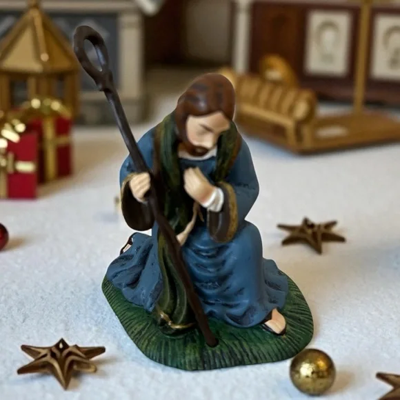 Thomas Kinkade Hawthorne Village Christmas Nativity Holy Family Night Set Creche - Picture 5 of 12